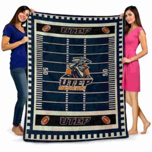 utep miners football field blue blanket fashion forward