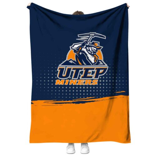 utep miners gradient dots blue blanket best selling