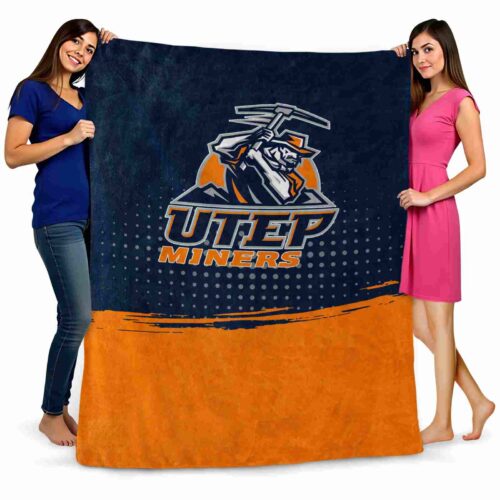 utep miners gradient dots blue blanket fashion forward