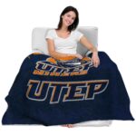 utep miners grunge texture blue blanket best selling