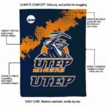 utep miners grunge texture blue blanket best selling