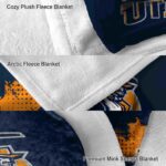 utep miners grunge texture blue blanket best selling