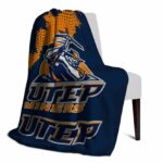 utep miners grunge texture blue blanket best selling
