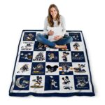 utep miners mickey minnie blue white blanket best selling