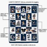 utep miners mickey minnie blue white blanket best selling