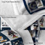 utep miners mickey minnie blue white blanket best selling