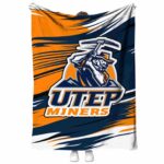 utep miners paint streaks blue white blanket best selling