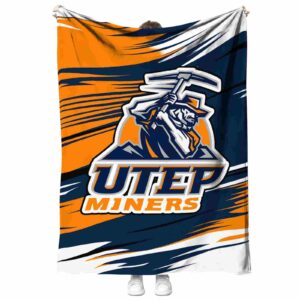 utep miners paint streaks blue white blanket best selling