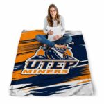 utep miners paint streaks blue white blanket high quality