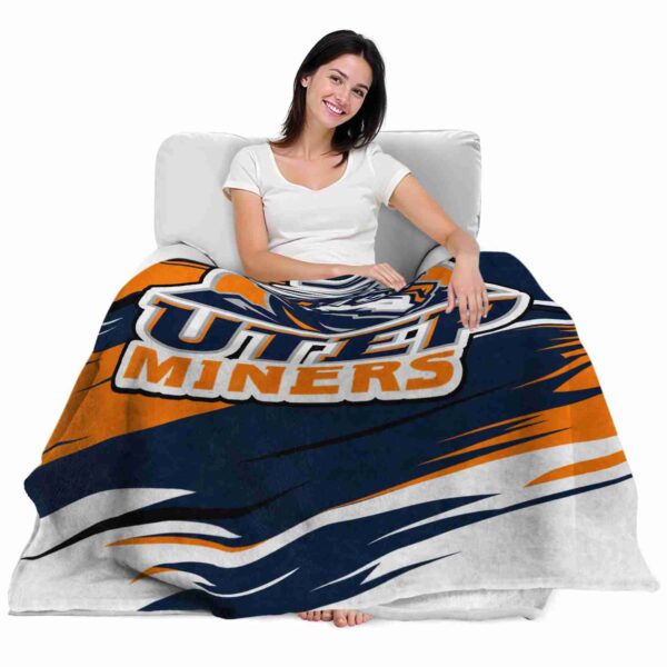 utep miners paint streaks blue white blanket latest model