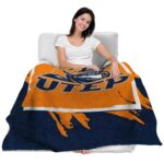utep miners splatter effect blue blanket latest model