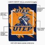 utep miners splatter effect blue blanket new arrival