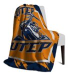 utep miners splatter effect blue blanket top rated