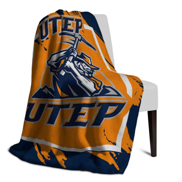 utep miners splatter effect blue blanket top rated