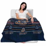 utep miners striped pattern blue blanket best selling