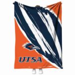 utsa roadrunners brushstrokes orange white blanket best selling