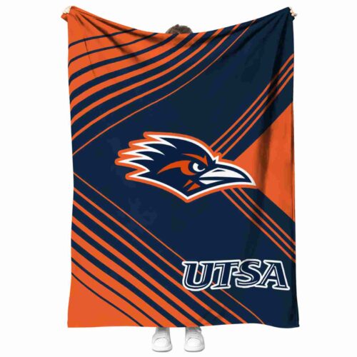 utsa roadrunners diagonal stripes orange blanket best selling