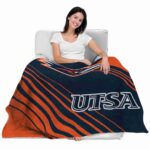 utsa roadrunners diagonal stripes orange blanket best selling