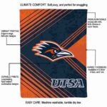 utsa roadrunners diagonal stripes orange blanket best selling