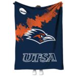 utsa roadrunners grunge texture orange blanket best selling