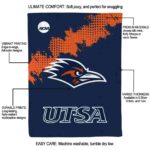 utsa roadrunners grunge texture orange blanket best selling