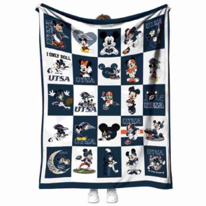 utsa roadrunners mickey minnie orange white blanket best selling