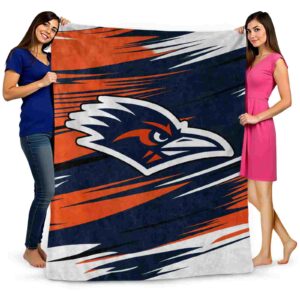 utsa roadrunners paint streaks orange white blanket fashion forward