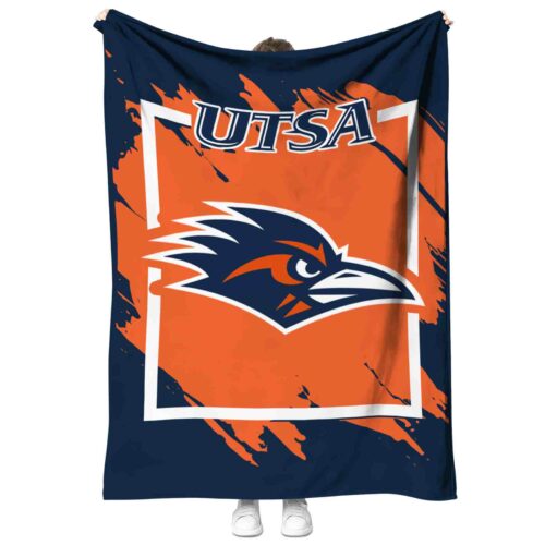utsa roadrunners splatter effect orange blanket best selling