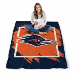 utsa roadrunners splatter effect orange blanket best selling