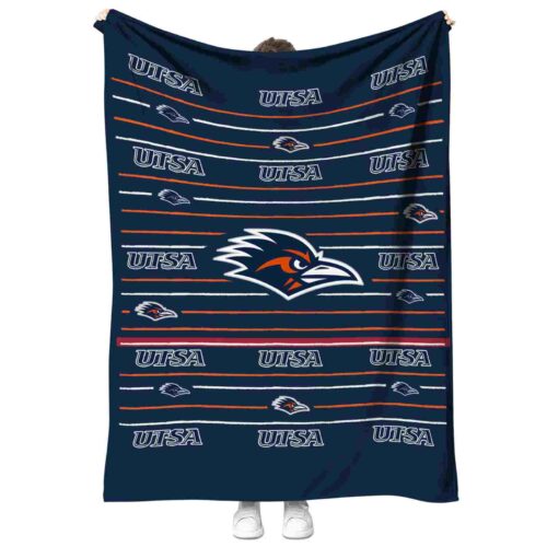 utsa roadrunners striped pattern orange blanket best selling