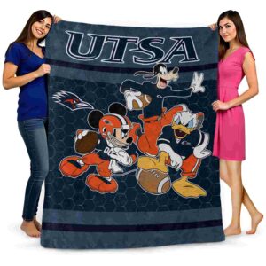 utsa roadrunners three musketeers orange blanket fashion forward