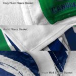 vancouver canucks brushstrokes blue white blanket best selling