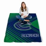 vancouver canucks diagonal stripes blue blanket best selling