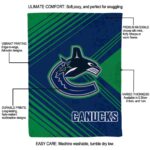 vancouver canucks diagonal stripes blue blanket best selling