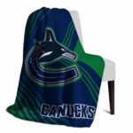vancouver canucks diagonal stripes blue blanket best selling