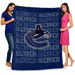 vancouver canucks fan pride blue blanket fashion forward