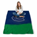 vancouver canucks gradient dots blue blanket best selling