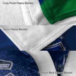 vancouver canucks gradient dots blue blanket best selling