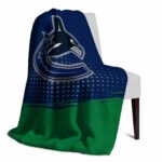vancouver canucks gradient dots blue blanket best selling