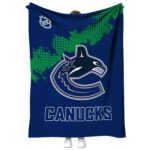 vancouver canucks grunge texture blue blanket best selling