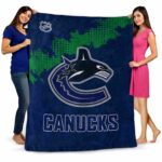 vancouver canucks grunge texture blue blanket fashion forward