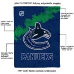 vancouver canucks grunge texture blue blanket new arrival