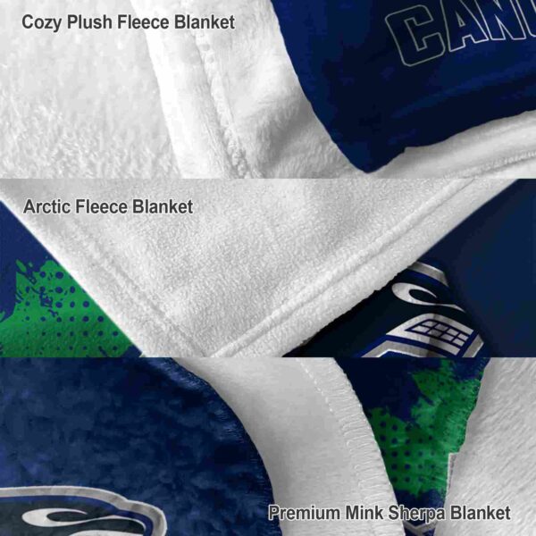 vancouver canucks grunge texture blue blanket premium grade