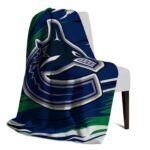 vancouver canucks paint streaks blue white blanket best selling