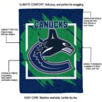 vancouver canucks splatter effect blue blanket best selling