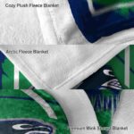 vancouver canucks splatter effect blue blanket best selling
