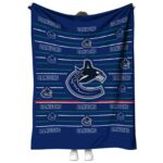 vancouver canucks striped pattern blue blanket best selling