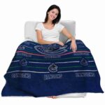 vancouver canucks striped pattern blue blanket best selling