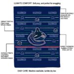 vancouver canucks striped pattern blue blanket best selling