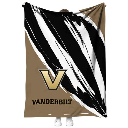 vanderbilt commodores brushstrokes black white blanket best selling